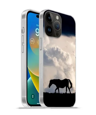 Produktbild von MuchoWow® Handyhülle Schutzhülle Hülle für Apple iPhone 14 Pro Max Pferd - Wolken - Schatten Silikon Softcase Handy Hülle - Hardcover