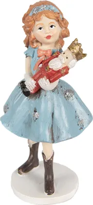 Immagine prodotto di Clayre & Eef figurina decorativa bambino 12 cm in poliresina blu