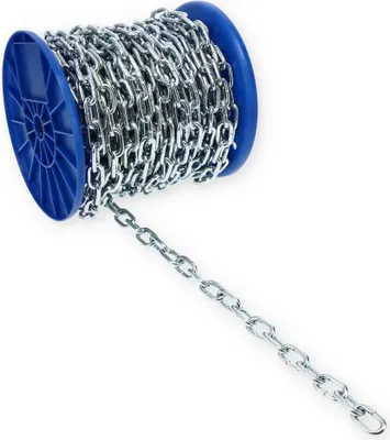 Produktbild von Stahlkette 25 Meter 5mm Kurzgliedrig Rundstahl Eisen Glieder Kette Verzinkt