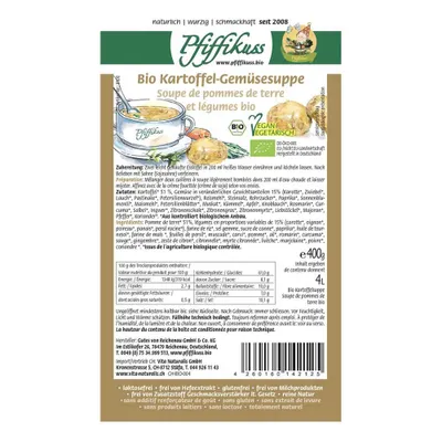 Image de Soupe de légumes et de pommes de terre400g