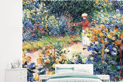 Obrázek produktu pro MuchoWow® Fototapety do obývacího pokoje nebo ložnice tapety vinylové motivy tapety V zahradě - Obraz, Claude Monet 265x240cm