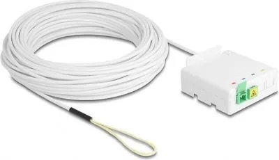 Produktbild von DeLOCK LWL Anschlussdose 2 x SC/APC Simplex mit Verlegekabel Set 30 m, 30 m, G.657.A1, 2x SC