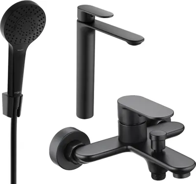 Immagine prodotto di Mexen Milo R05 set vasca da bagno, nero - 71313R05-70