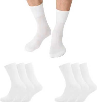 Produktbild von NUR DIE Herren Freizeitsocken 6-Pack Baumwolle Aktiv Sport und Freizeit - weiß - Größe 39-42