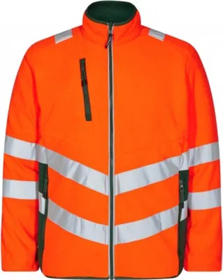 Produktbild von F. Engel Safety Fleecejacke, Orange/Grün, Gr. S