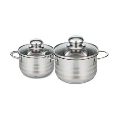 Obrázek produktu pro sada 2 kastrolů - FACKELMANN - Elo Brillant - nerezová ocel - bez PFAS - 12 a 14 cm