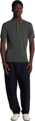 Produktbild von Lyle & Scott Tonal Eagle Polo Slim Fit Grau Uni Baumwolle