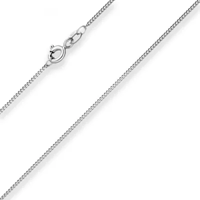 Produktbild von 1,1mm Panzerkette Goldkette Collier Halskette aus 375 Gold Weißgold 45cm
