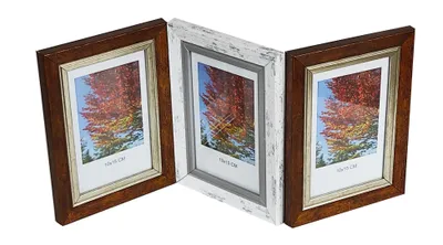 Zdjęcie produktu dla GALERIA multirama FLASH na zdjęcia 15x21 cm POTRÓJNA pion/pion/pion BRĄZ/BIEL/BRĄZ