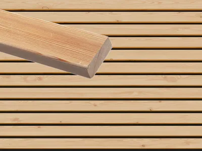 Produktbild von WOODTEX | 4 m | Naturbelassen 20x150 mm Fassadenverkleidung Rhombusleiste Sibirische Lärche, Witterungsbeständiges Fassadenholz, Doppelrhombusprofil, Für Fassade Carport Sichtschutz Wandverkleidung