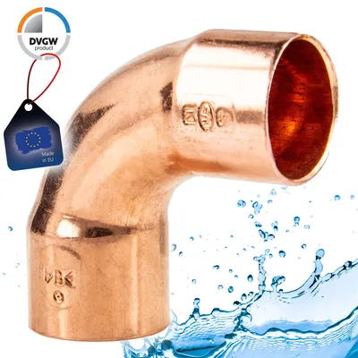 Image de Coude Cuivre Ff28 à Souder Raccord Coude En Cuivre 28mm à Souder - Générique
