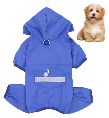 Produktbild von Regenjacke für Hunde mit Kapuze, Verstellbar und Bequem