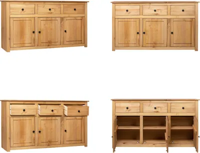 Obrázek produktu pro vidaXL Příborník 135 x 40 x 80 cm masiv Panama borovice - Příborník - Příborníky - Příborníky dřevo - Příborníky dřevo