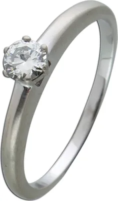 Produktbild von Platin 950 Verlobungsring Solitär Diamant 0.30ct W SI 19