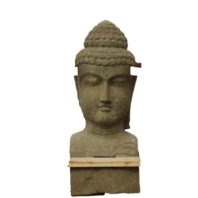 Produktbild von Schöne Buddha Büste Skulptur für den Garten, aus Basanit Neu Frostfest Witterungsbeständig, Steinfigur zur Gartengestaltung NH-135887400-1