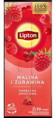 Image de Thé aux fruits framboise-canneberge Lipton 20 sachets
