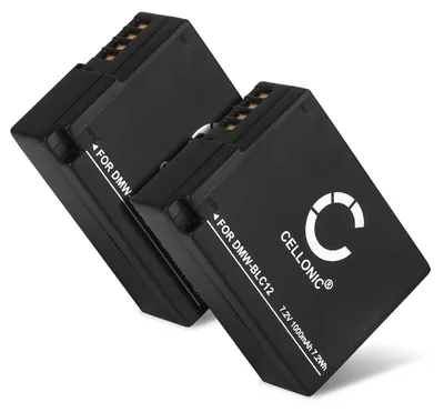 Immagine prodotto di CELLONIC 2x Batteria per Fotocamera Compatibile con Panasonic Lumix DMC-FZ1000, Lumix DMC-FZ300, Lumix DMC-FZ2000, DMW-BLC12 – (1000mAh, 7.4V)