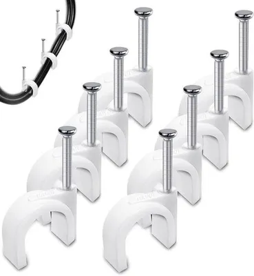 Produktbild von Famanu Kabelklemmen 10 mm - 200 Stück, zur Wandmontage, weiß