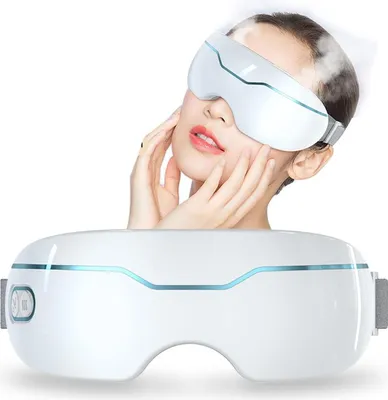 Produktbild von 1200 mAh Augen-Spa Gerät, Augenmassagegerät, 3D-Augenmaske, Hitze- und Kaltkompresse, Timer, 42°C/45°C