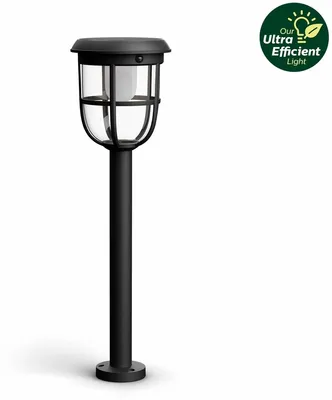 Immagine prodotto di Lampada a colonna solare a LED Philips 8720169267213 Radii IP44 250 lm 2700 K nero con sensore di movimento