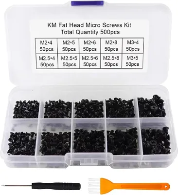 Produktbild von PC Schrauben sortierten Set,500 Stücke M2 M3 M2.5 Computerschrauben HDD M.2 SSD Schrauben für Universal Laptop PC Computer Reparatur,Computer Schrauben Set Flachkopfschraube