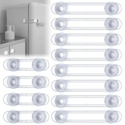 Produktbild von Kindersicherung für Schrank und Schubladen, Schubladensicherung für Sicherheitsschrank für Kinderschrank, Schubladen, Backofen, Kühlschrank, Sicherheitsschutz für den Haushalt (10 Stück)