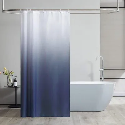 Obrázek produktu pro Sprchový závěs odolný proti plísním, polyester, 120 x 200 cm, bílý a černý
