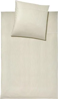 Produktbild von elegante Mako-Satin-Bettwäsche-Garnitur Milano 2356 Farbe Natur Größe 40x80 155x200 cm