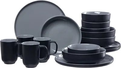 Produktbild von Ritzenhoff und Breker Jasper schwarz Kombiset 16 teiliges Set