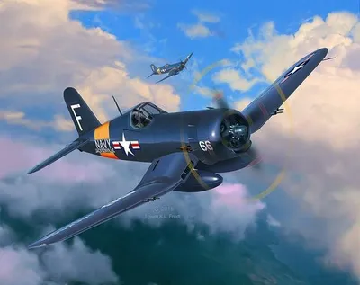 Produktbild von Revell 03955 10 Spielzeug Modellbausatz F4U-4 Corsair im Maßstab 1:72, Level 3, 120 Jahr(e), Kunststoff, Junge, 65 Stück(e), 148 mm, 173 mm