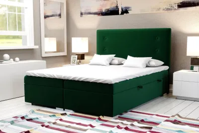 Immagine prodotto di Letto boxspring hotel matrimoniale set completo materasso topper letti funzione box