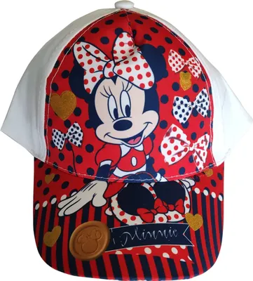 Immagine prodotto di Cappellino Disney Minnie Mouse cappello da sole con cuori glitterati per bambini, bianco taglia 54
