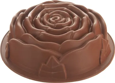 Produktbild von Silikon-Kuchenform zum Backen eines Kuchens. Rosenkuchenform für einen Kuchen.