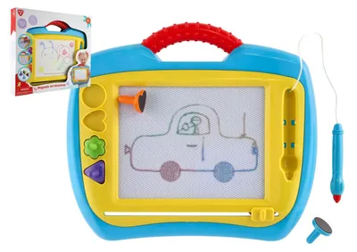 Zdjęcie produktu dla Tablica magnetyczna z tworzywa do rysowania, 20 x 15 cm, w pudełku o wymiarach 38 x 32 x 5 cm