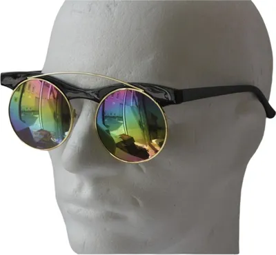 Produktbild von Retro Sonnenbrille 50er Jahre Vintage Glasses Damen Herren A14008 FARBEN RAINBOW VERSPIEGELT-1250