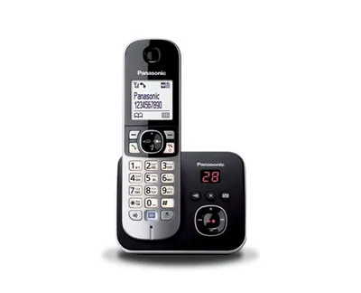 Immagine prodotto di Panasonic KX-TG6821 telefono DECT con ID chiamante nero, argento