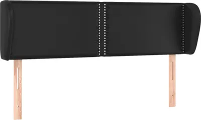 Obrázok produktu pre vidaXL Čelo postele s ušami čierne 147x23x78/88 cm Imitácia kože
