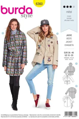 Productafbeelding van Patroon jas, dames - Burda 6360
