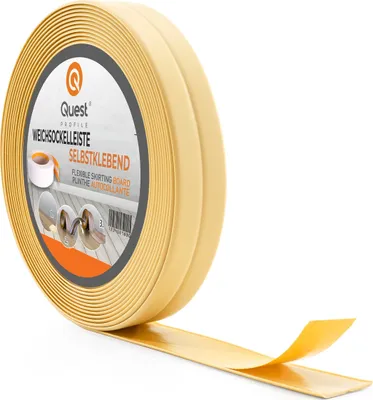 Obrázok produktu pre QUEST Mäkká samolepiaca lišta 10x10mm pre kuchyňu a kúpeľňu Bend PVC tesniaca páska Joint Tesniaca páska Cream 5m