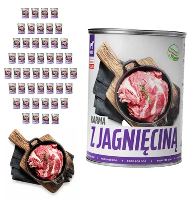 Produktbild von TufTuf | Nassfutter für Hunde Pastete Lamm - Hundefutter Dosen 48x400 g - getreidefrei - Vorratspack - 65% Fleischanteil