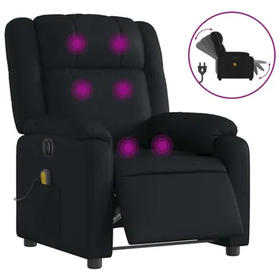 Obrázok produktu pre vidaXL Elektrické masážne kreslo čierna Imitácia kože