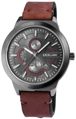 Produktbild von Excellanc Herrenuhr mit Kunstlederionsarmband