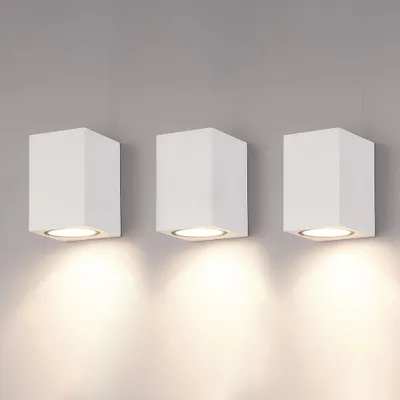 Image de HOFTRONIC - Lot de 3 appliques murales LED 4W 4000K Dimmable IP65 Blanc