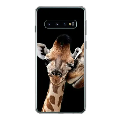 Produktbild von MuchoWow® Handyhülle Schutzhülle Hülle für Samsung Galaxy S10 Giraffe - Tiere - Schwarz - Porträt - Tiere Silikon Softcase Handy Hülle - Handytasche