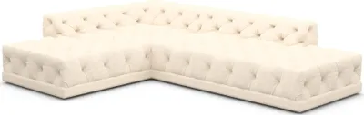 Produktbild von Strukturstoff L-Form Lounge Sofa Meliva Creme Links