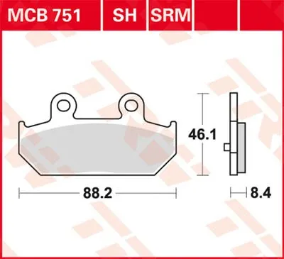 Obrázok produktu pre TRW Brzdová podložka Trw Sinter Mcb751Srm