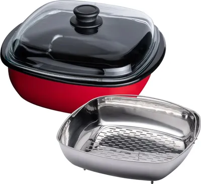 Produktbild von Riess Dampfgarer mit Glasdeckel Emaille 3 teilig 28/28