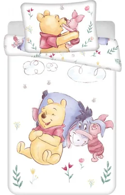 Obrázok produktu pre Posteľná bielizeň WTP Pú objíma dieťa 100x135, 40x60 cm