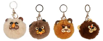 Produktbild von Schlüsselanhänger mit Pompon, 7 cm, Löwe 40354