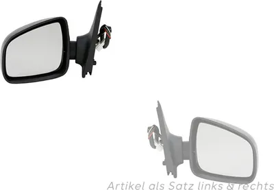 Produktbild von Außenspiegel passend für Dacia Sandero II 01/13- Set links & rechts schwarz 963023731R 6001549716 963014492R 6001549717 Johns